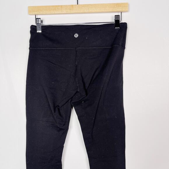 Lululemon Womens Size 6 Black Wunder Under Leggings Yoga Workout Ankle Length - Picture 5 of 6